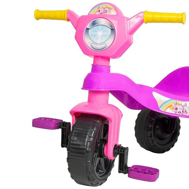 Triciclo Infantil Com Pedal Motoca Menina Suporta ate 24kg Velotrol Tico  Tico Aprox 2 anos