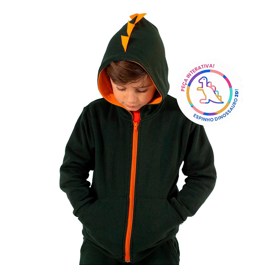 dinasour moletom com capuz