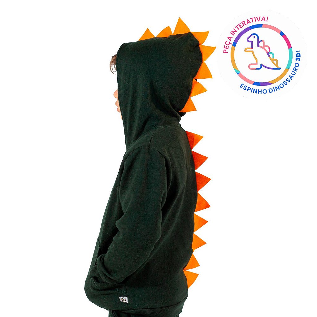 dinasour moletom com capuz