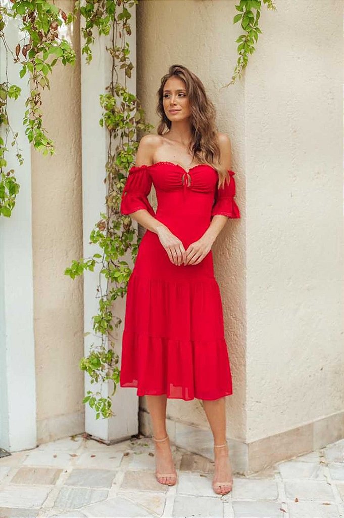 Vestido longo Vermelho - Labonna