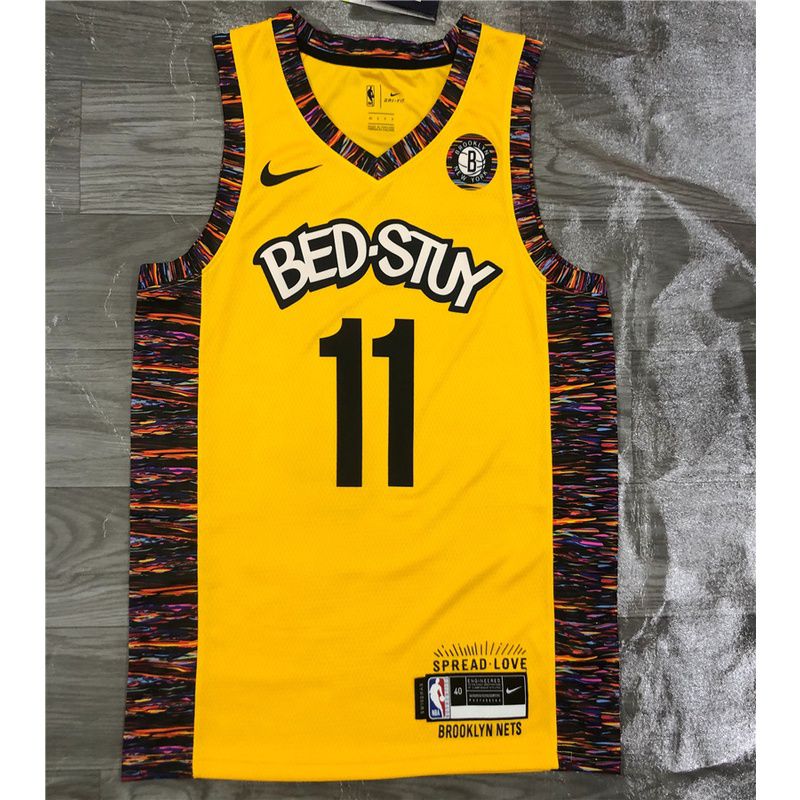 Camisa NBA Brooklyn Nets Camuflagem Amarela #11 Irving - BR Aesthetics