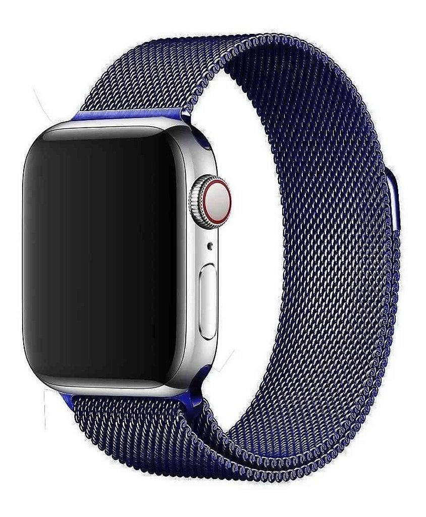 pulseira milanese azul