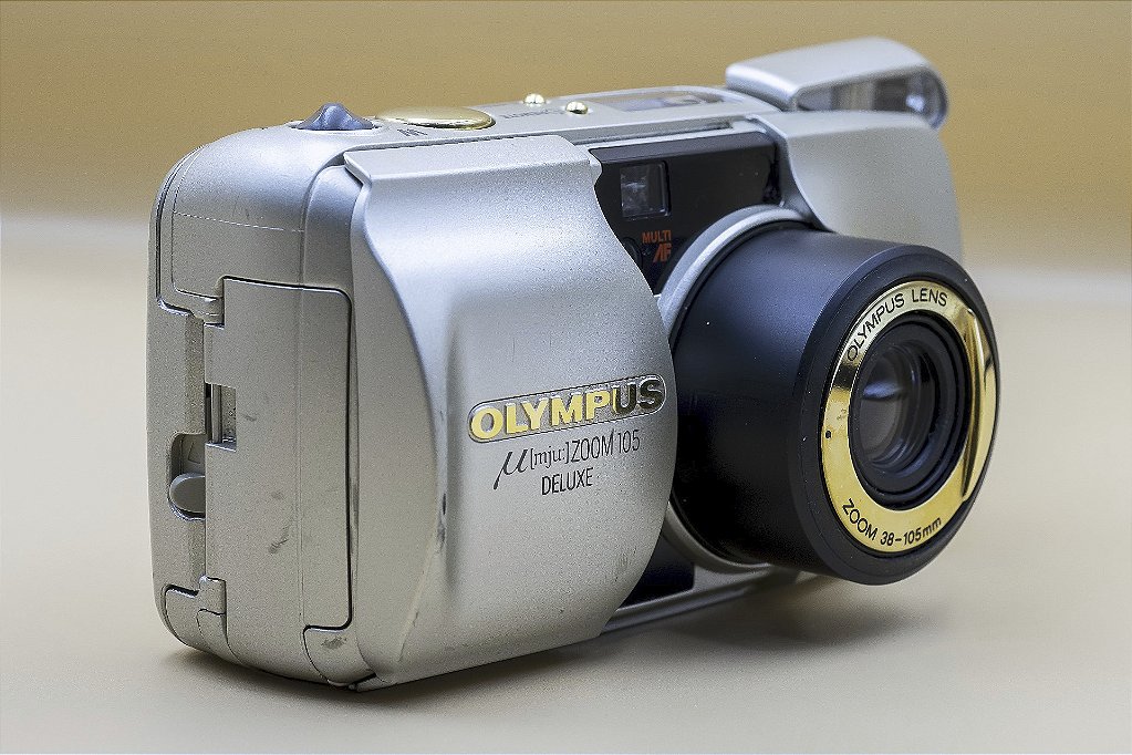 Câmera 35mm - Olympus Stylus MJU Zoom 105 + Bateria + Filme - Foto