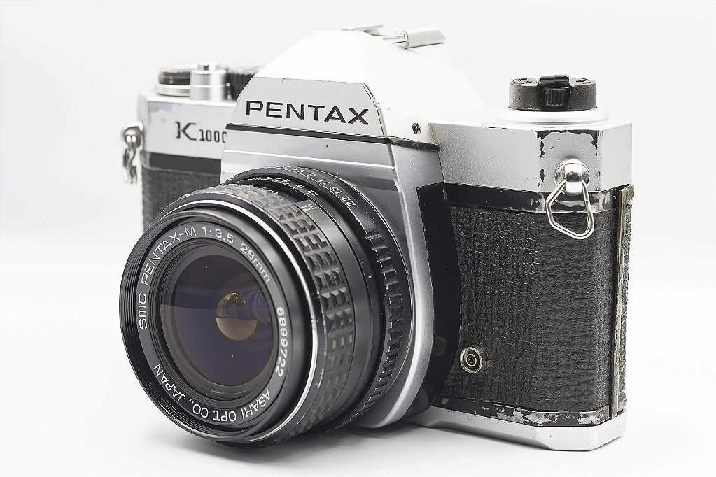 Câmera 35mm - Pentax K1000 + Lentes 28 e 35-80mm + Filme - Foto