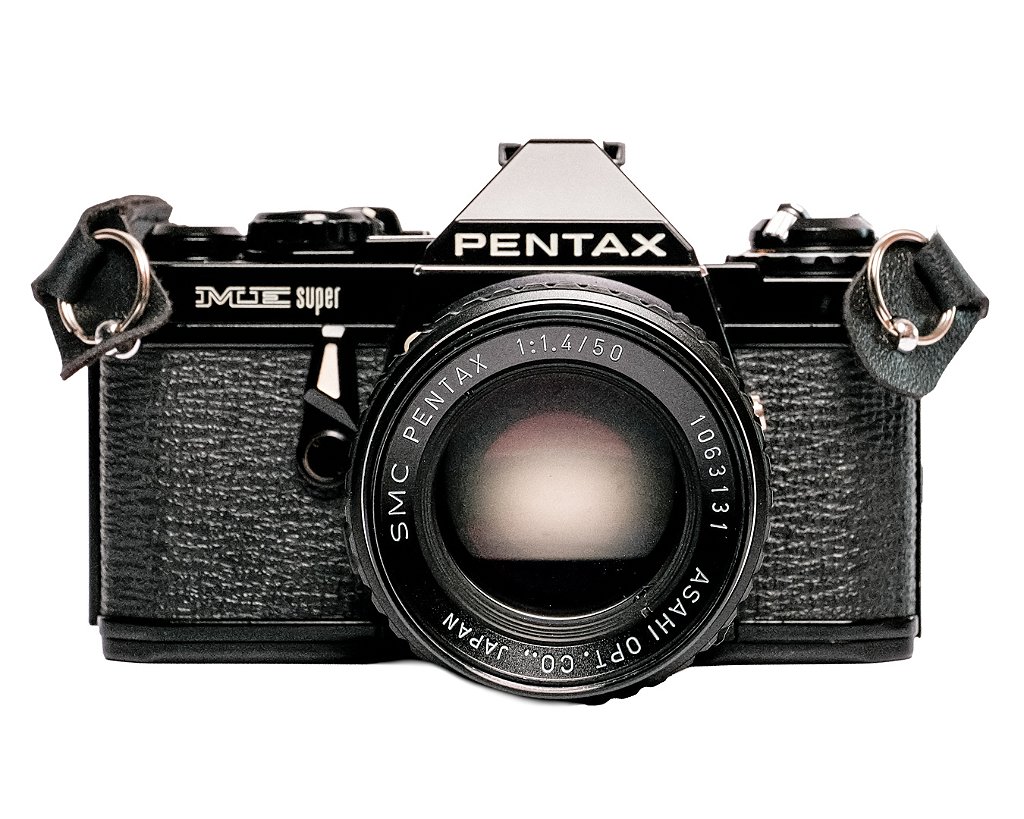 Câmera 35mm - Pentax ME Super (9.8/10) + Lente 50mm f/1.4 + Alça