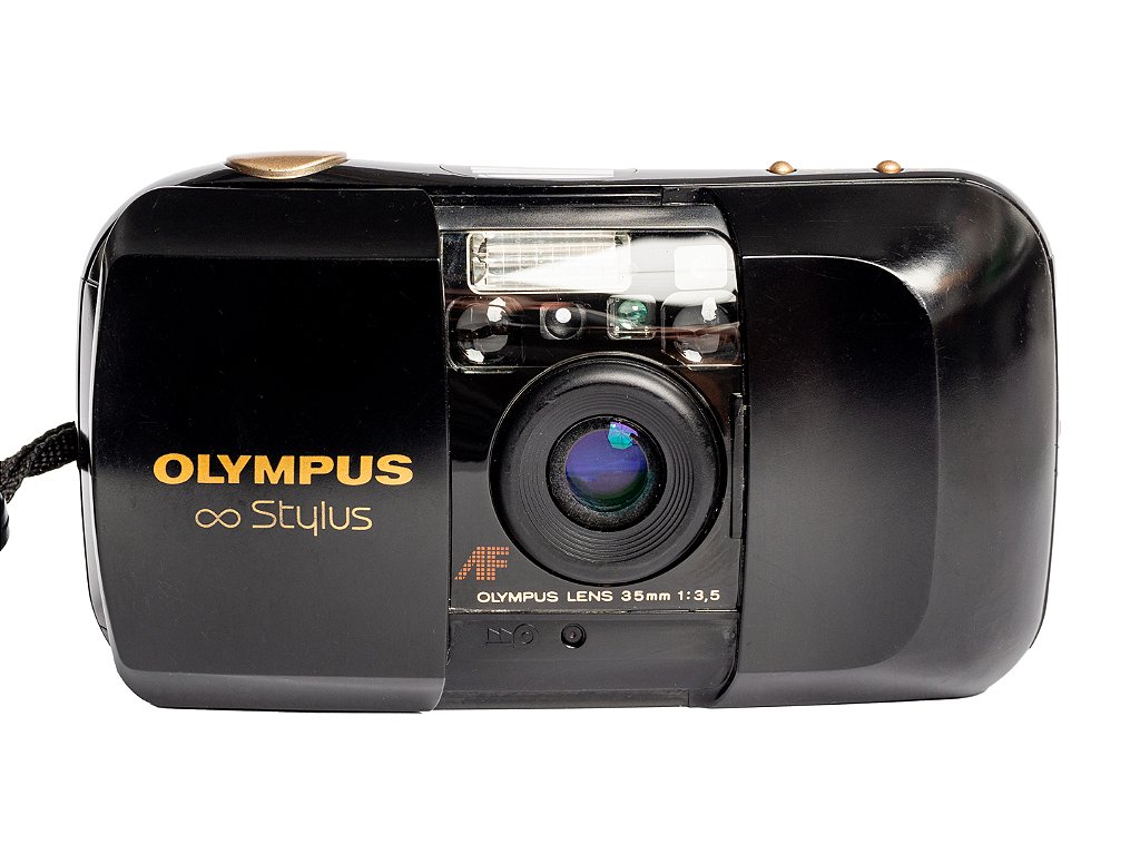 Câmera 35mm - Olympus Stylus - MJU (9.2/10) + Case + Bateria