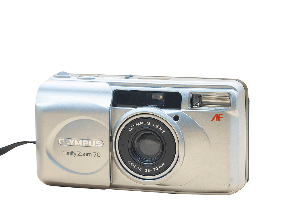 Câmera 35mm - Olympus Infinity Zoom 70 (9/10) + Bateria - Foto com