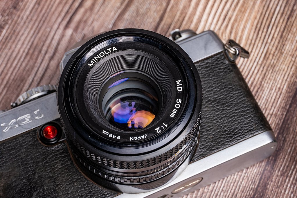 ミノルタ XG-1 フィルムカメラ+ MD 50mm f/2 レンズ Câmera 35mm - Minolta Xg-1 (7.6/10) + Lente 50mm f/2 + Filme +