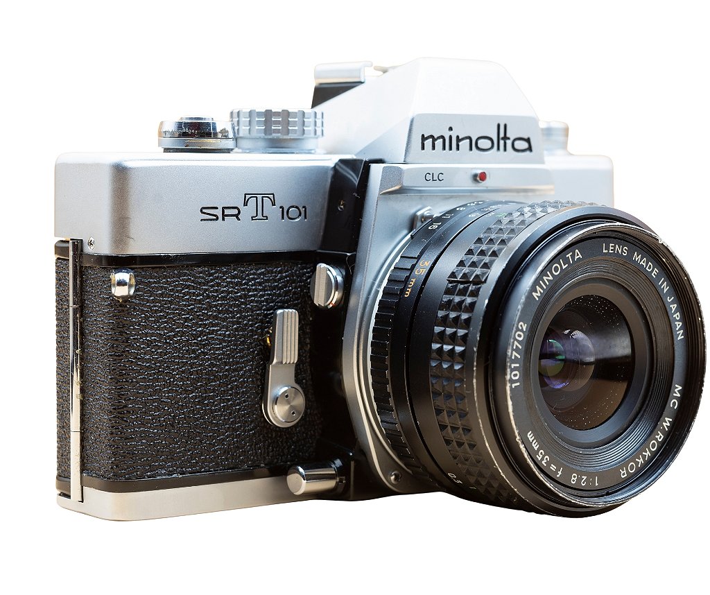 RICARDO　MINOLTA  SRT101 Câmera 35mm - Minolta SRT 101 (9.0/10) + Lente 35mm f/2.8 (8.0/10