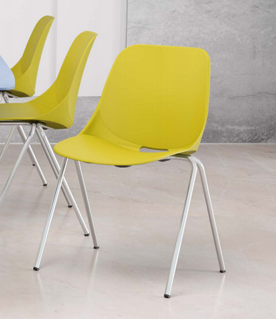 Cadeira Escritório Fixa Indie Secretária Cromada | Mirage Móveis