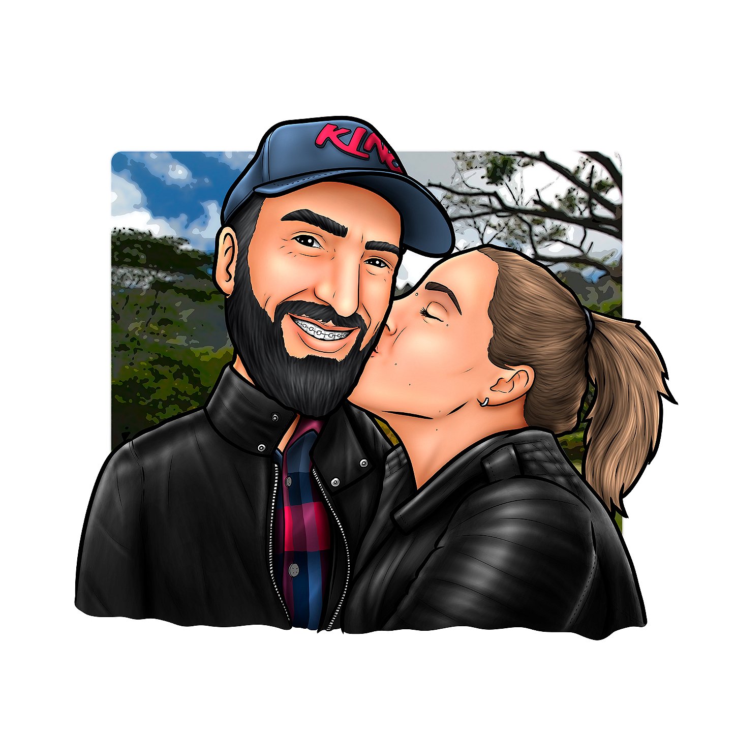 caricatura-casal-foto