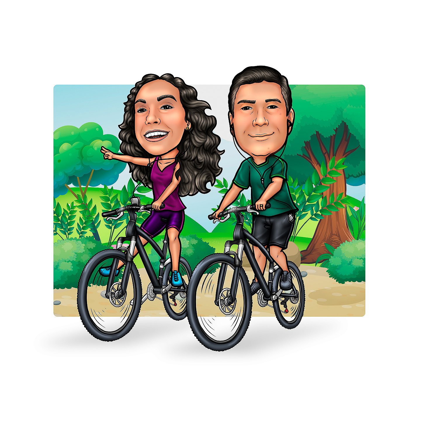 caricatura-dia-dos-pais-bike-bicicleta