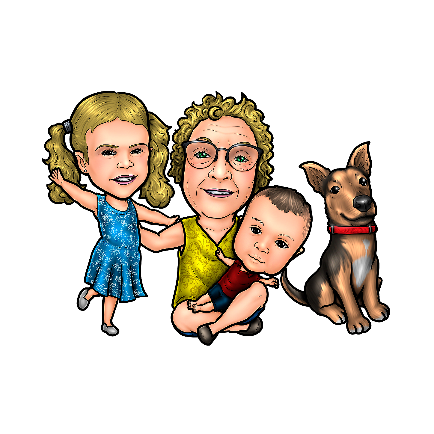 caricatura-familia-avo-vo-netos