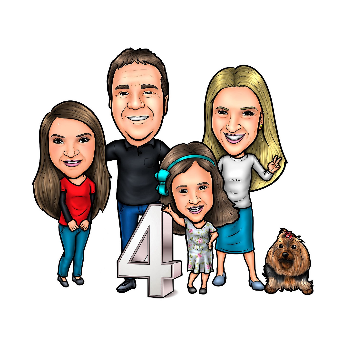 caricatura-familia-aniversario-festa