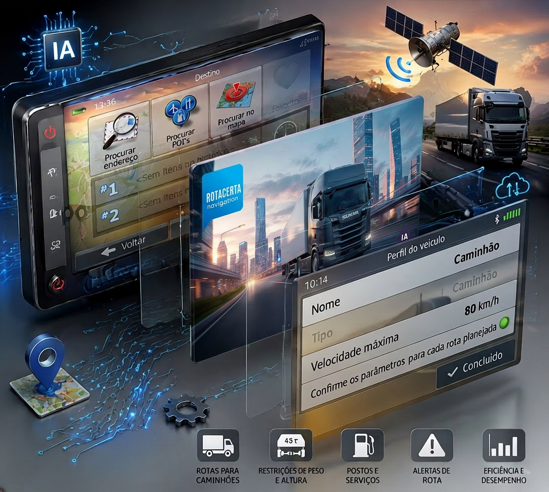 iGO Truck GPS para caminhões e veículos pesados com mapa FTR