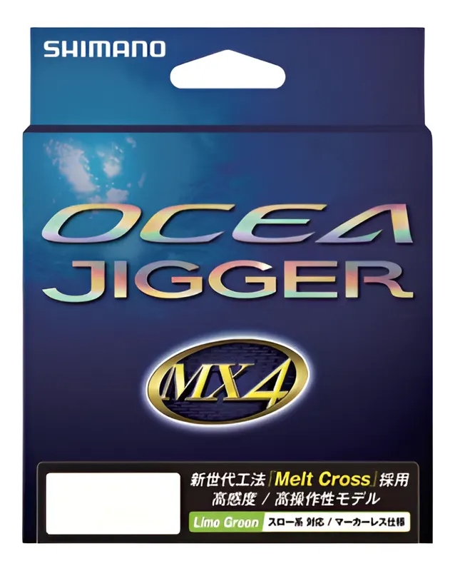 Linha Shimano Ocea Jigger MX4 300M Verde Limão - Piovezan Pesca