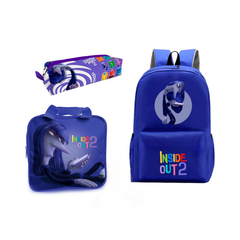 Kit Mochila Escolar Divertidamente Tédio/Volta as Aulas 2025