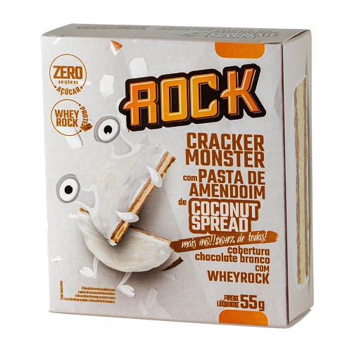1cx com 12un Biscoito Rock Cracker Pasta De Amendoim 55g
