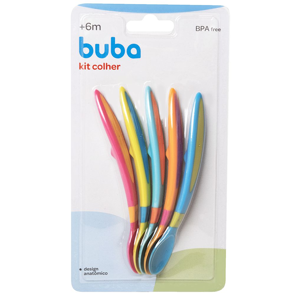 Colher em Silicone Para Introdução Alimentar Bebê Buba