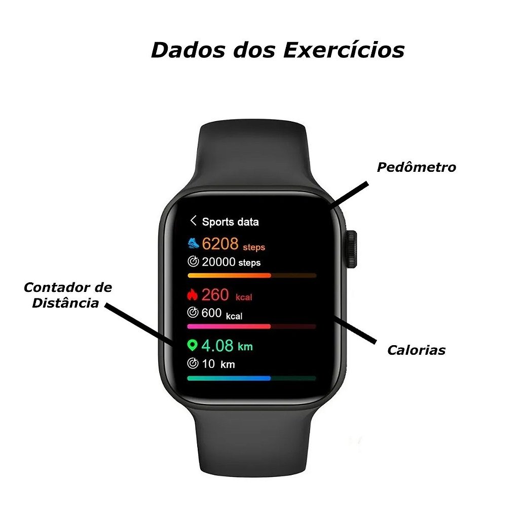 smartwatch v6 rosa