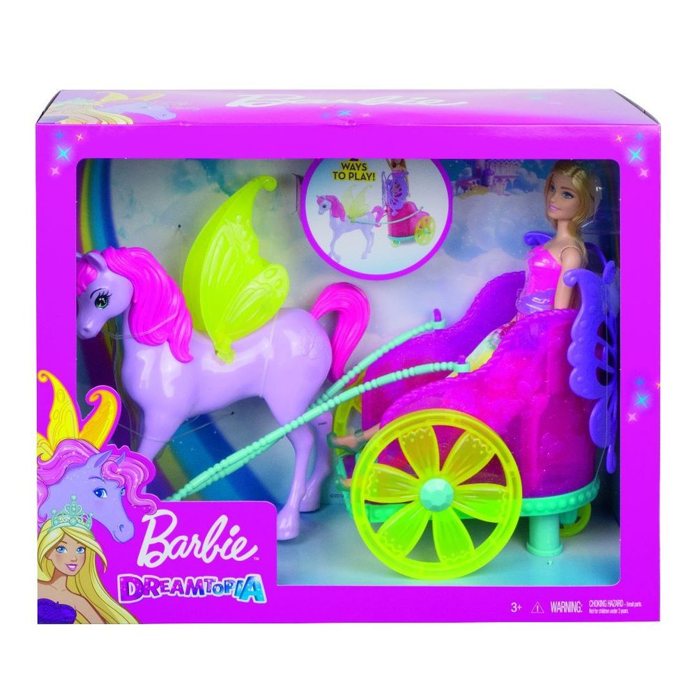 BONECA BARBIE - BARBIE DREAMTOPIA - PRINCESA COM CARRUAGEM