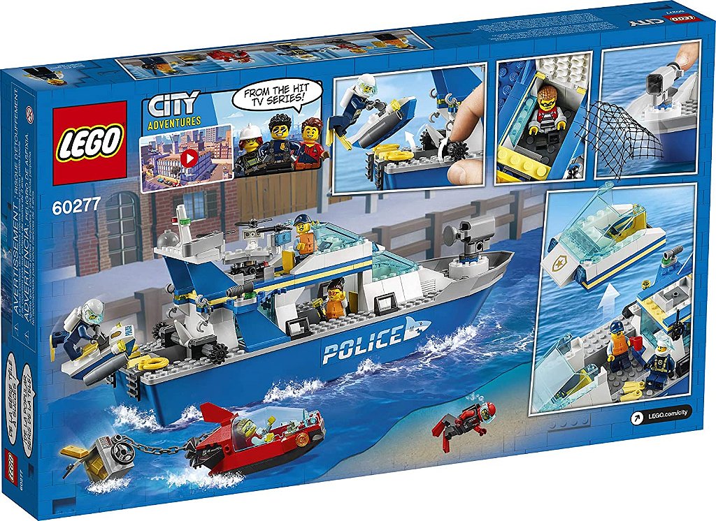 LEGO CITY BARCO DA PATRULHA DA POLICIA 60277 Star Brink Brinquedos