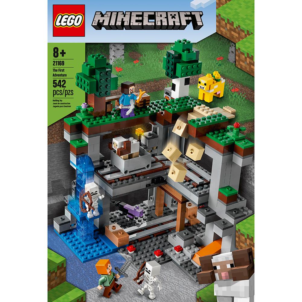 Bonecos My World Bloco Montar Aventura Ação Minecraft Lego