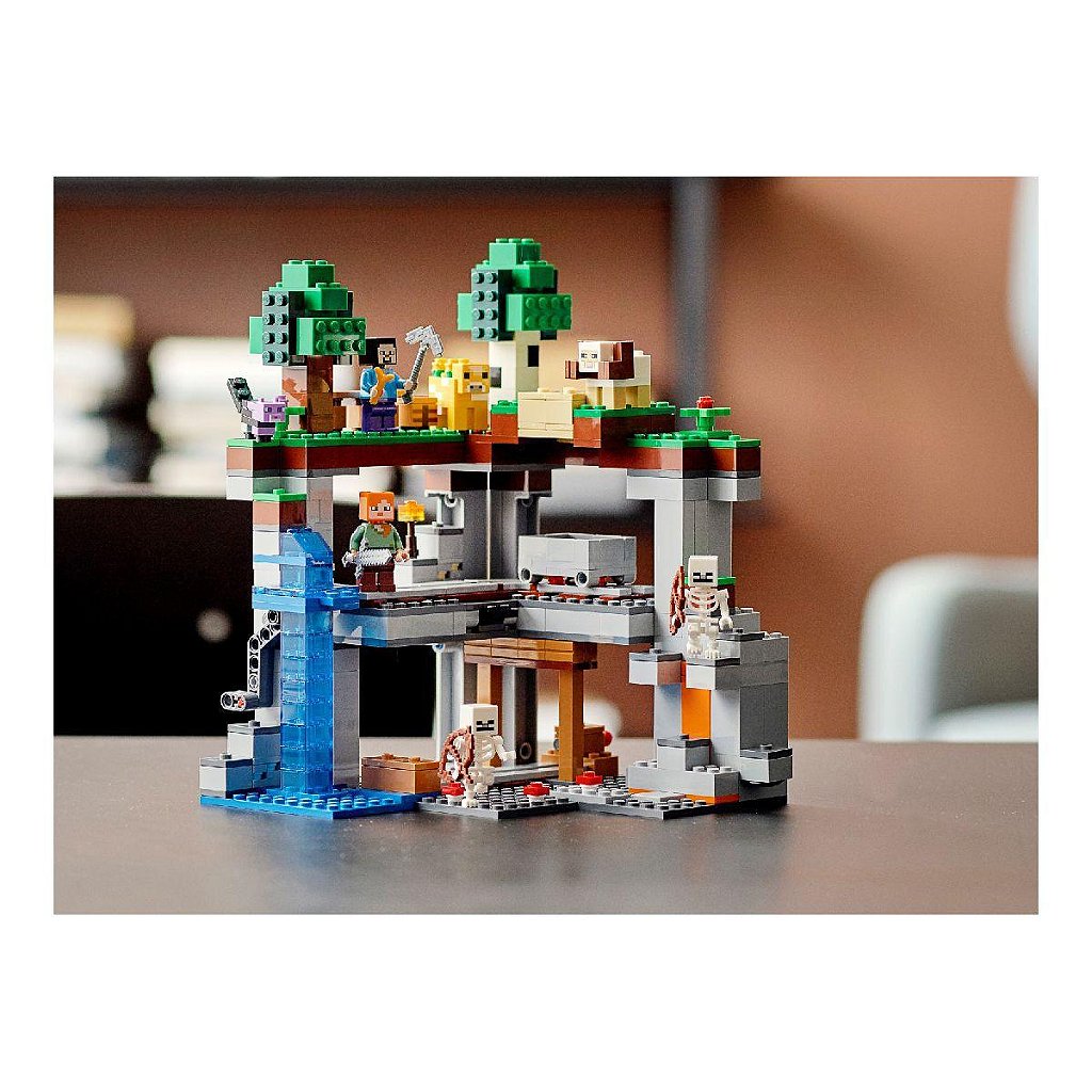 Bonecos My World Bloco Montar Aventura Ação Minecraft Lego