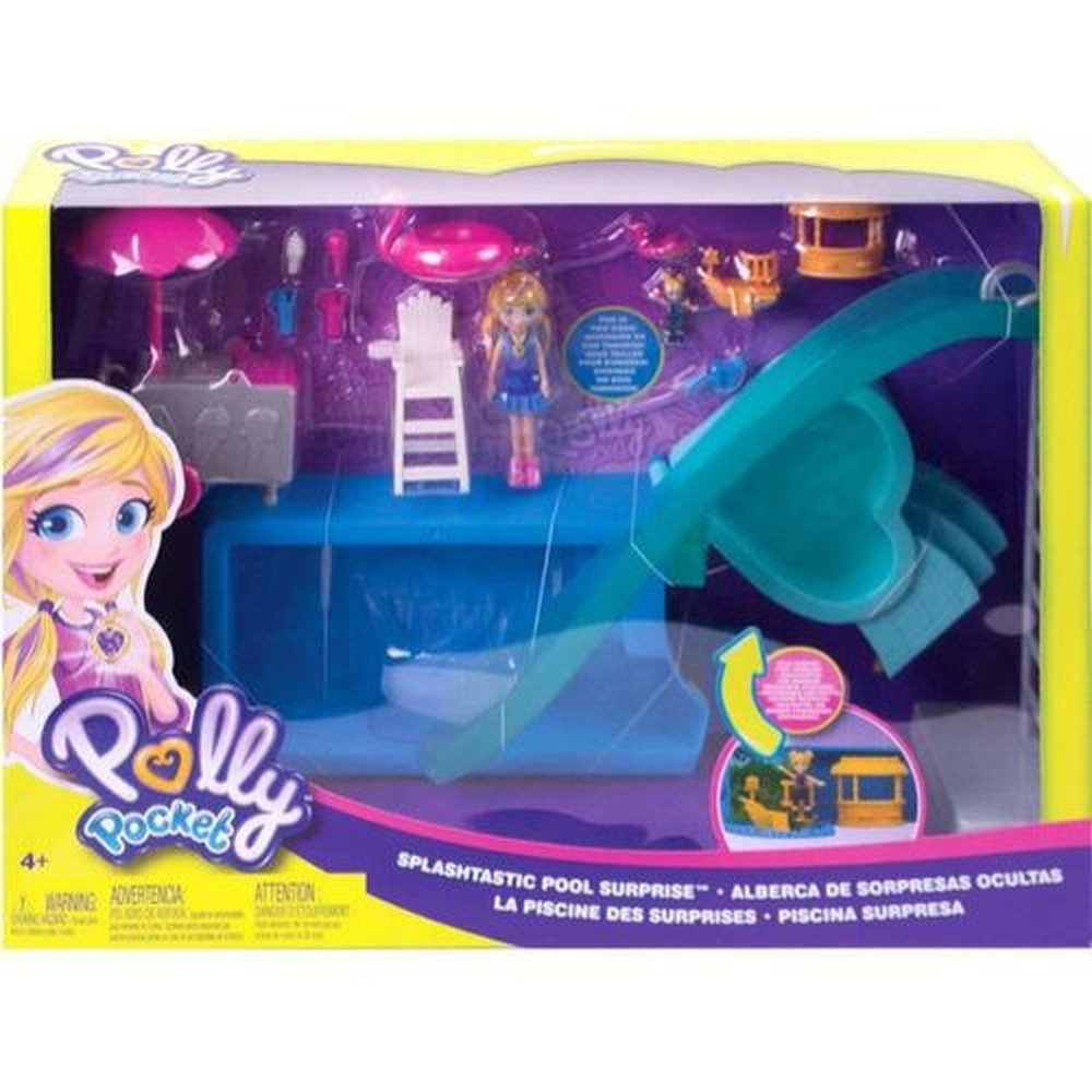 Polly Pocket Conjunto de Brinquedo Mundo de surpresa Bolo de Aniversário