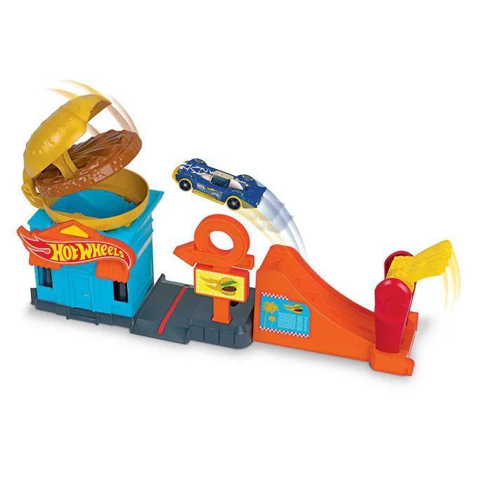 PISTA HOT WHEELS CITY CONJ DOWNTOWN LOJA DE HAMBÚRGUER FMY95 - Star Brink  Brinquedos