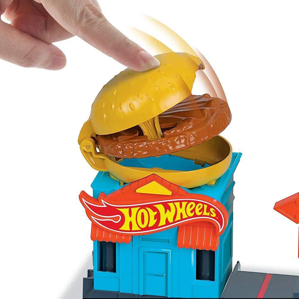 Pista Hot Wheels City - Lanchonete de Hambúrgueres