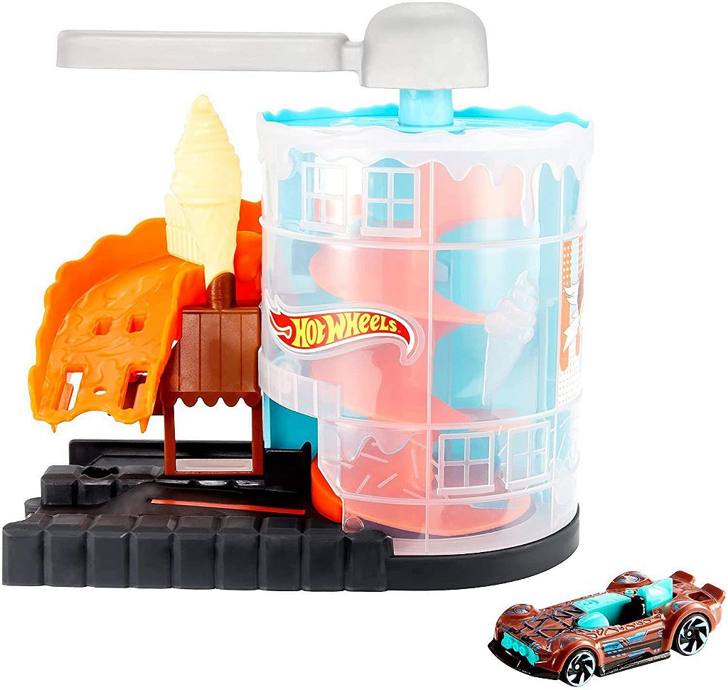 PISTA HOT WHEELS CITY CONJ DOWNTOWN LOJA DE HAMBÚRGUER FMY95 - Star Brink  Brinquedos