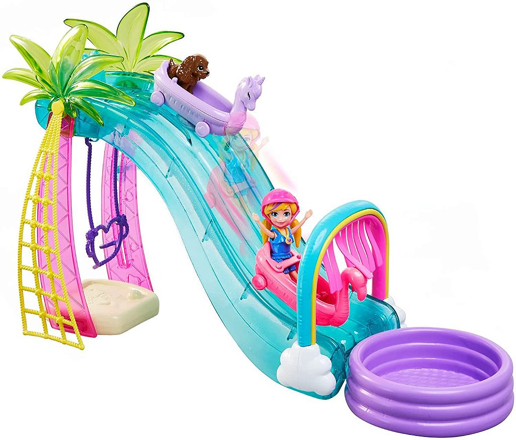 Polly Pocket Parque Aquaticos de Esportes-Mattel-HDW63 - Star Brink  Brinquedos