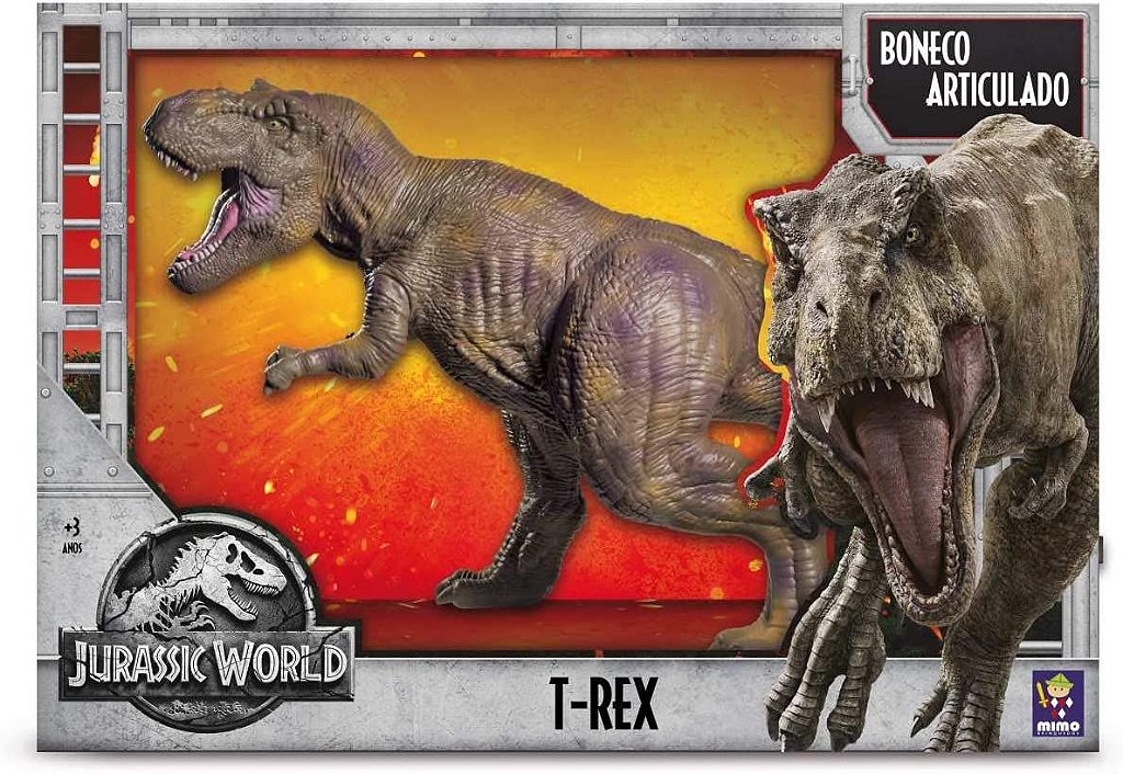 DINOSSAURO T-REX JURASSIC WORLD 0750 MIMO - Star Brink Brinquedos