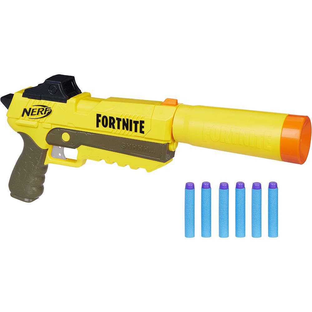 Lançador De Dardos Nerf Fortnite Pistola 6-sh - Hasbro F2684