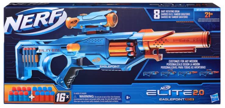 Lança dardos sniper nerf elite 2.0 eaglepoint rd 8 hasbro f0424