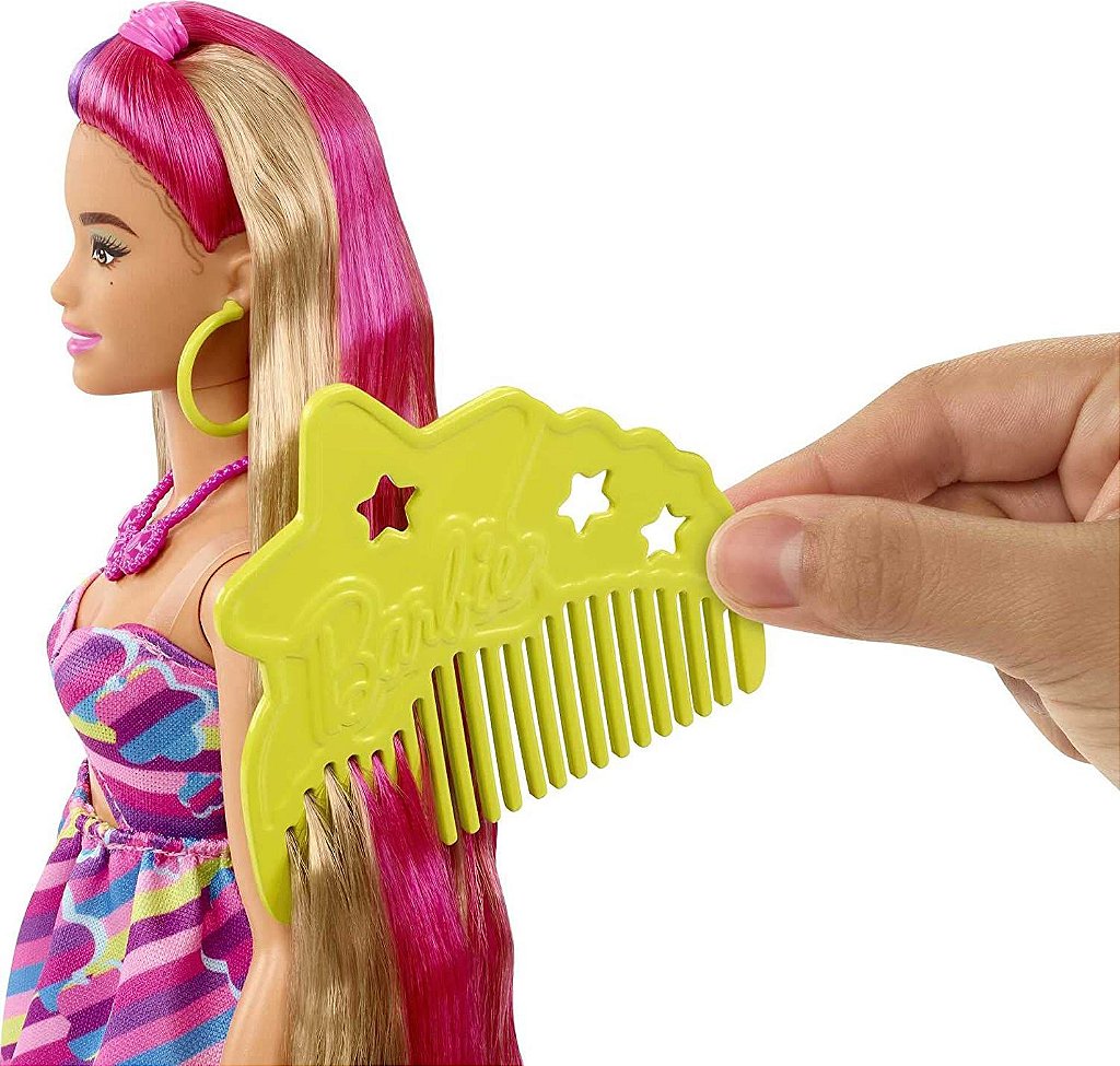 Boneca Barbie Totally Hair Cores de Neon Sortido HKT95 - Star