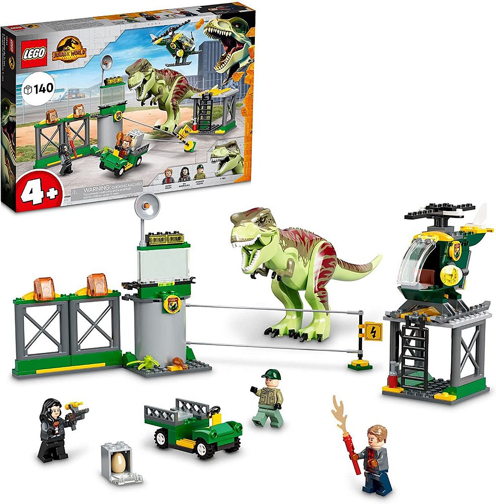 Boneco Lego Dinossauros Jurassic World Park T-rex Tiranossauro :  : Brinquedos e Jogos