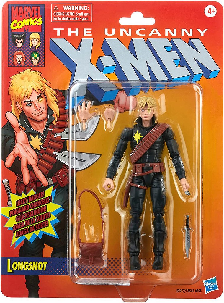 【WS】 X-MEN GO! Boneco Marvel Legends Vintage X-Men Longshot F3977 Hasbro - Star