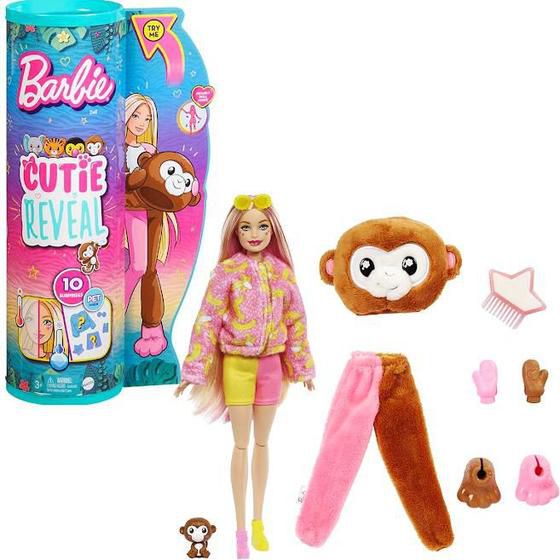 Mattel Barbie Cutie Reveal Jungle Animal Series Fantasia de elefante de  boneca Chelsea