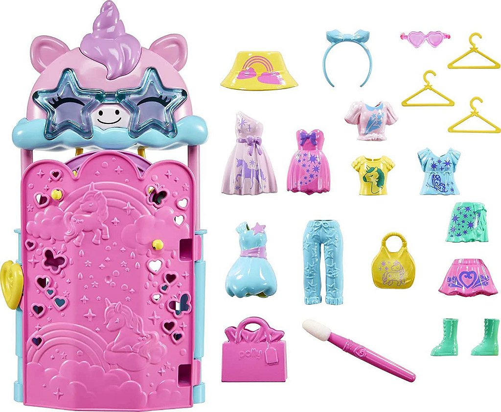 Boneca Polly Pocket e Cenário Boutique de Moda Mattel HKW09 - Star Brink  Brinquedos