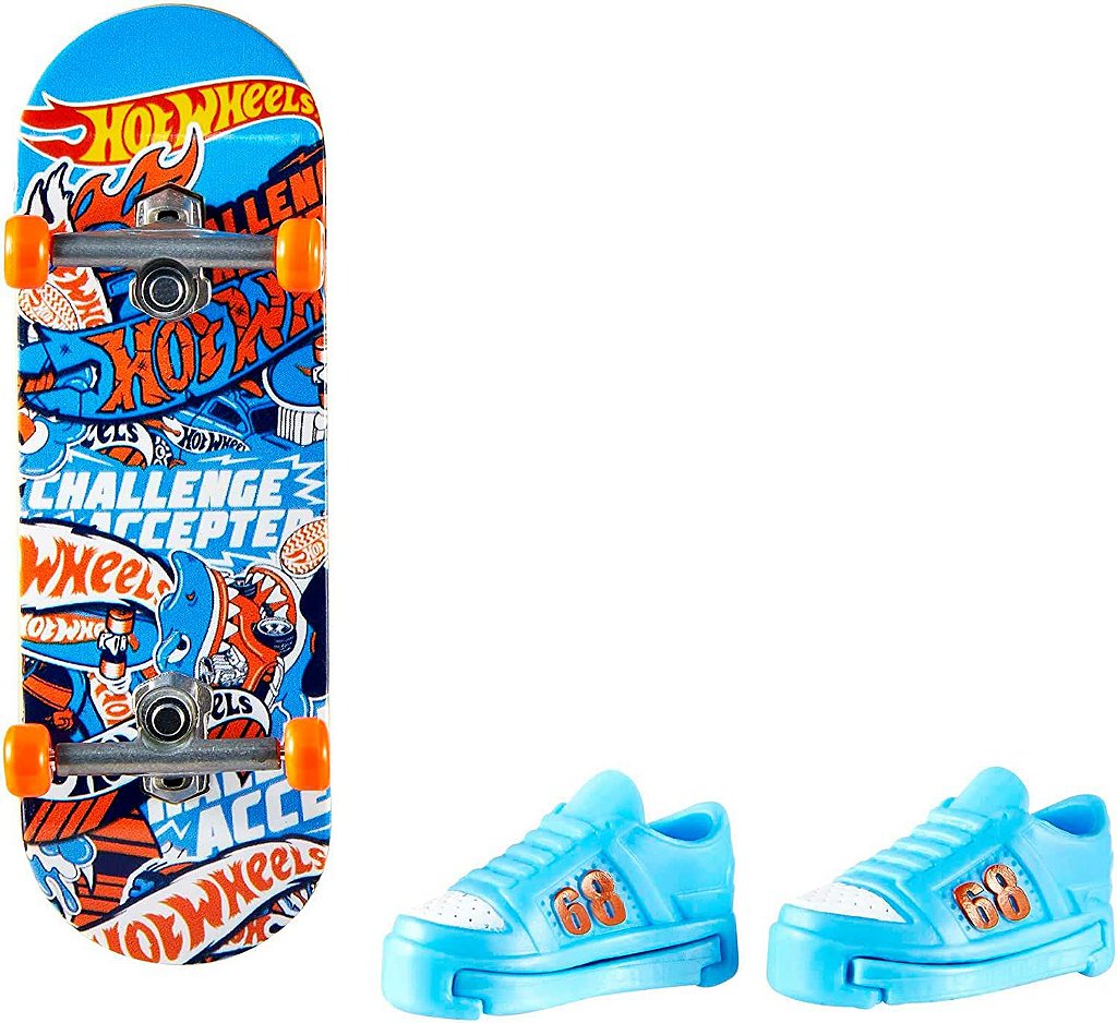 Hot Wheels - Skate de Dedo com Tênis Marvel