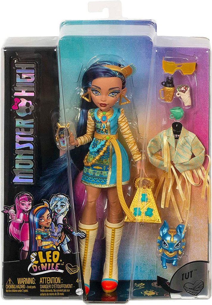 Boneca Monster High Cleo De Nile Coleção G3 Moda Com Pet e Acessórios Hkk54  Mattel - Bonecas - Magazine Luiza