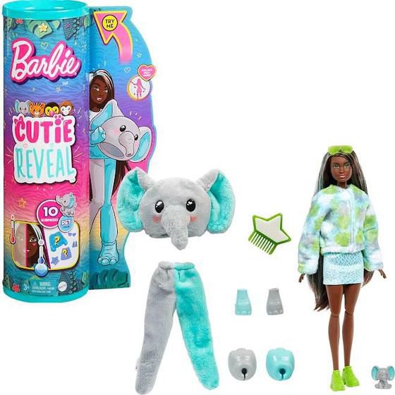 Mattel Barbie Cutie Reveal Jungle Animal Series Fantasia de elefante de  boneca Chelsea