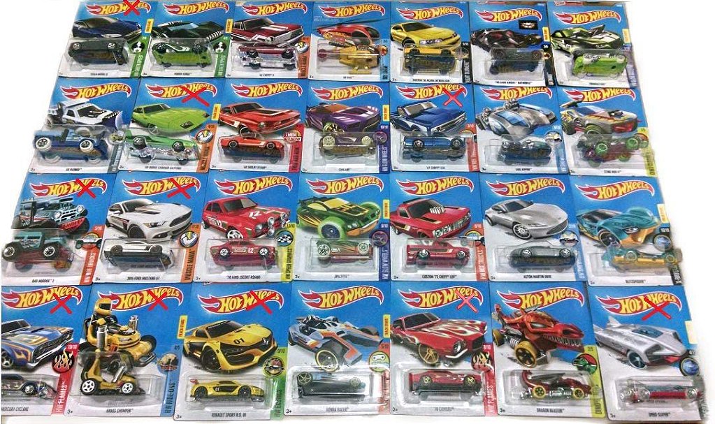 Carrinho Hot Wheels 12 Peças - Diversos Modelos - C4982 em