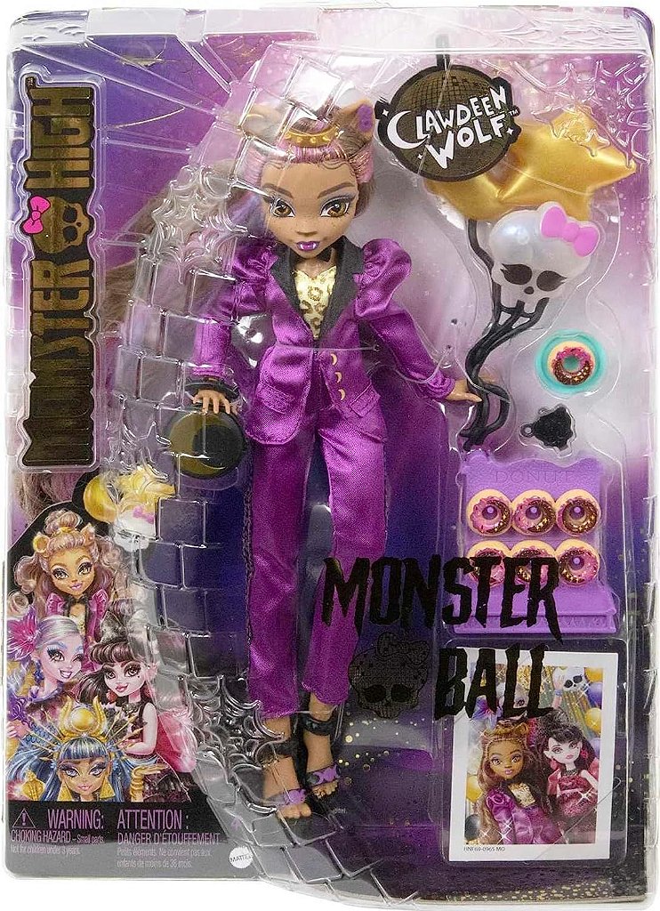 Monster High Clawdeen Wolf Fashion Doll with Purple Streaked Hair,  Signature Look, Accessories & Pet Dog