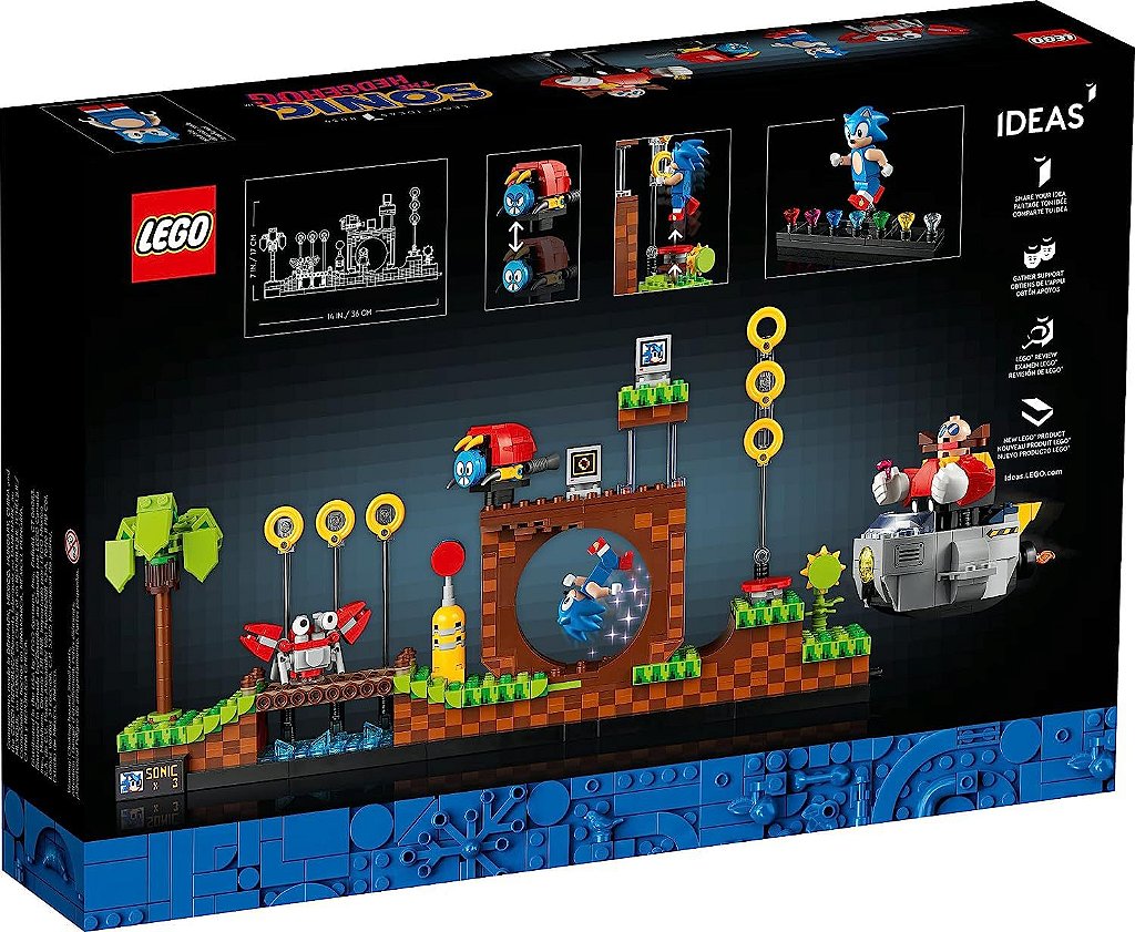 21331 LEGO® Ideas Sonic the Hedgehog™ – Green Hill Zone; Kit de Construção  (1125 peças)
