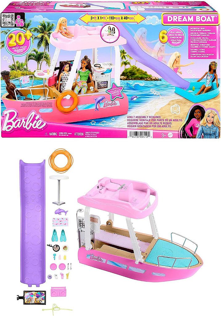 Barco Mattel Barbie Dream Boat com acessórios