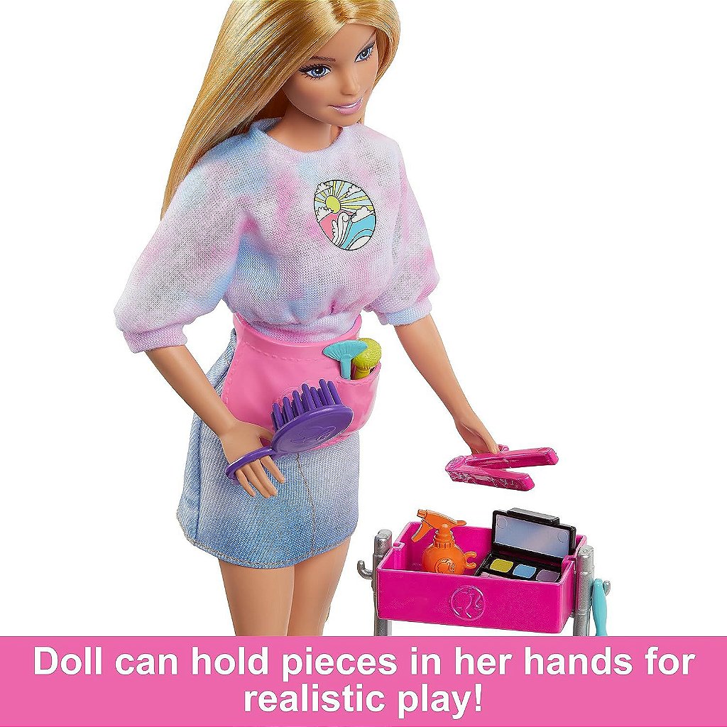 Boneca Barbie Stylist Maquiagem e Cabelo Mattel HNK95 - Star Brink  Brinquedos