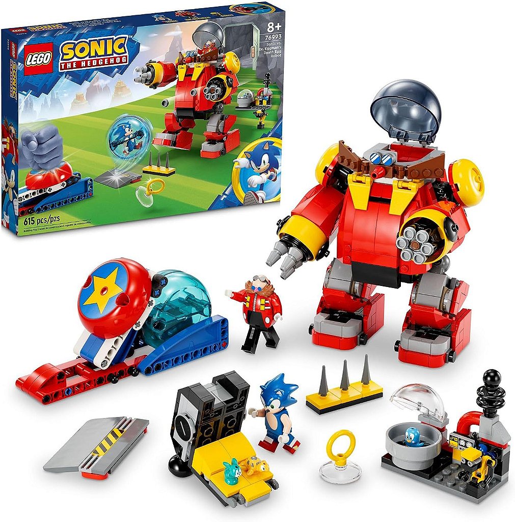 Boneco Lego Sonic Blocos Montar